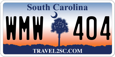 SC license plate WMW404