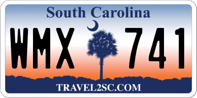 SC license plate WMX741