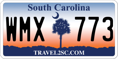 SC license plate WMX773
