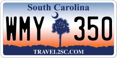SC license plate WMY350