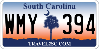 SC license plate WMY394
