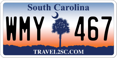 SC license plate WMY467
