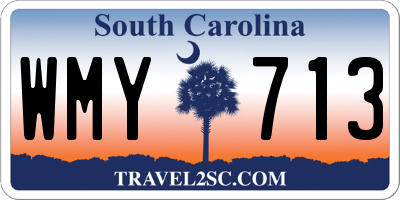 SC license plate WMY713