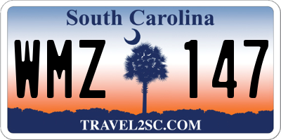SC license plate WMZ147
