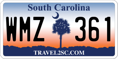 SC license plate WMZ361