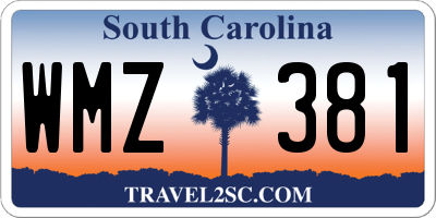 SC license plate WMZ381