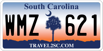 SC license plate WMZ621