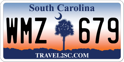 SC license plate WMZ679