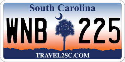SC license plate WNB225