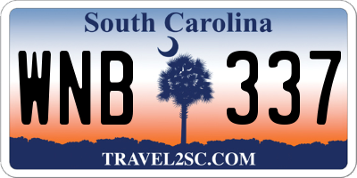 SC license plate WNB337