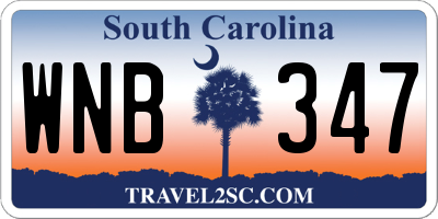 SC license plate WNB347