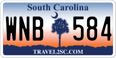 SC license plate WNB584