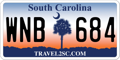 SC license plate WNB684