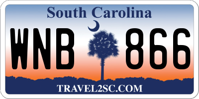 SC license plate WNB866