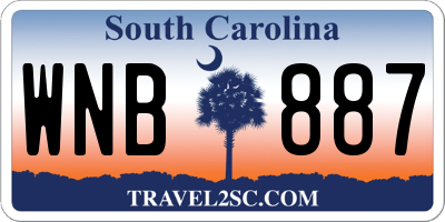 SC license plate WNB887