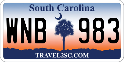 SC license plate WNB983