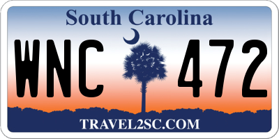 SC license plate WNC472