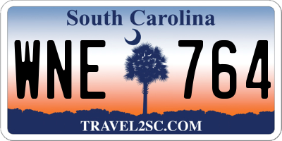 SC license plate WNE764