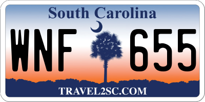 SC license plate WNF655
