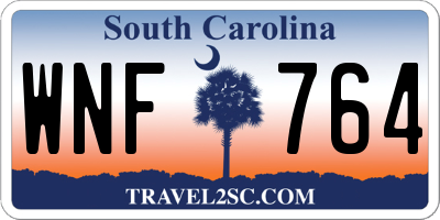 SC license plate WNF764