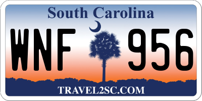 SC license plate WNF956