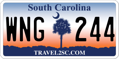 SC license plate WNG244