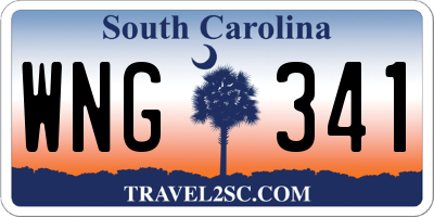 SC license plate WNG341