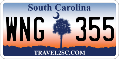 SC license plate WNG355