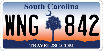 SC license plate WNG842