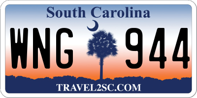SC license plate WNG944