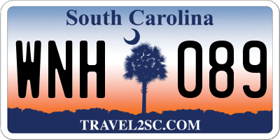 SC license plate WNH089