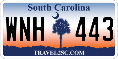 SC license plate WNH443
