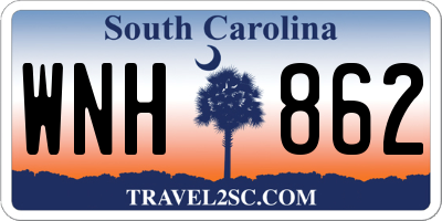 SC license plate WNH862