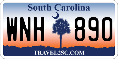SC license plate WNH890