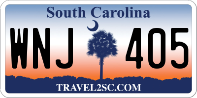 SC license plate WNJ405