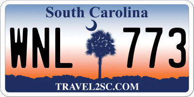 SC license plate WNL773