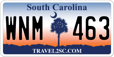 SC license plate WNM463