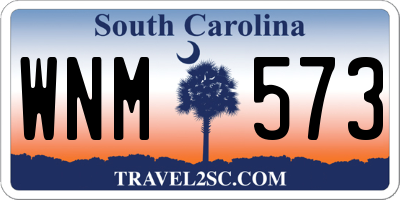 SC license plate WNM573