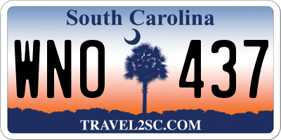 SC license plate WNO437
