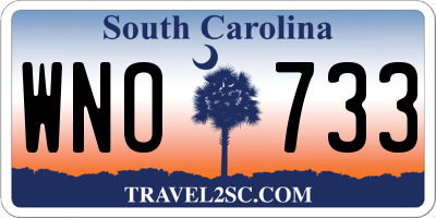 SC license plate WNO733