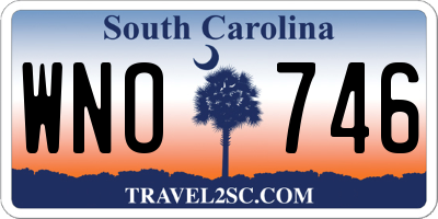 SC license plate WNO746