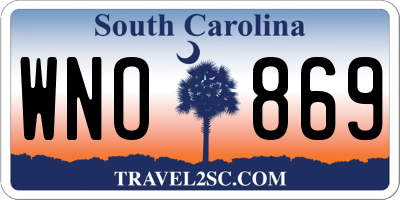 SC license plate WNO869
