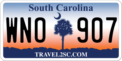 SC license plate WNO907