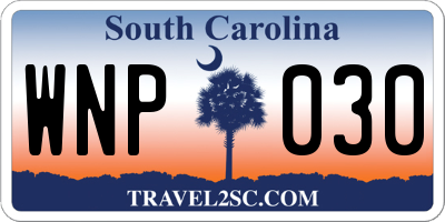 SC license plate WNP030