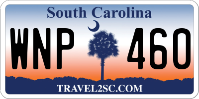 SC license plate WNP460
