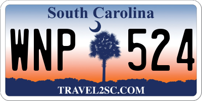 SC license plate WNP524