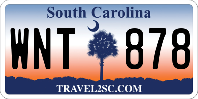 SC license plate WNT878