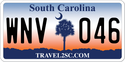 SC license plate WNV046