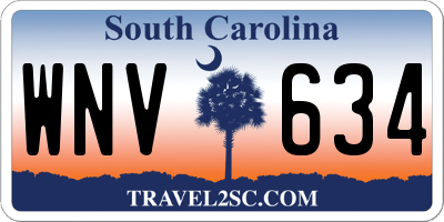 SC license plate WNV634