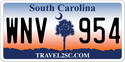 SC license plate WNV954